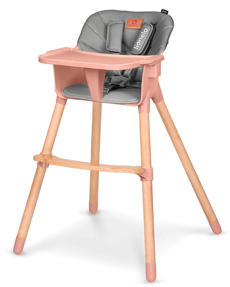Lionelo jedálenská stolička KOEN PINK ROSE